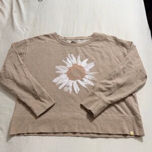 Life is Good Cropped Daisy Sweatshirt XL